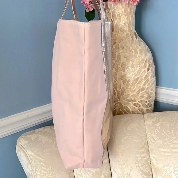 NWOT Jimmy Choo Parfums Pale Pink Tote Gold Metallic Detail Shoulder Bag Purse - Picture 5 of 14